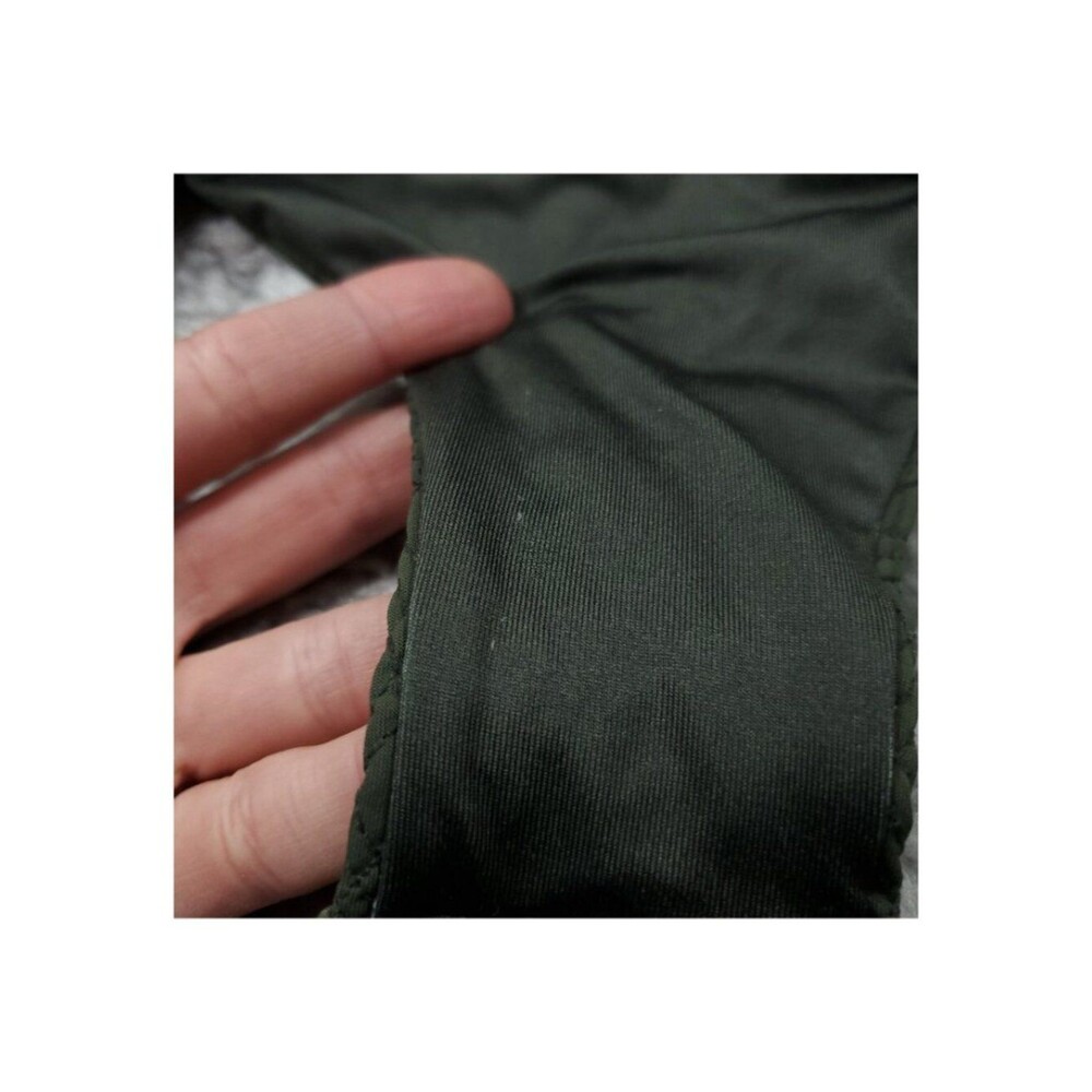 Agua Bendita Lola Gemstones Bikini Swim Bottom Dark Green Textured Size Large - Picture 4 of 5